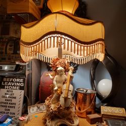 Antique Italian Cherub Lamp