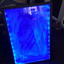 2 Light up Write On Glass Signs 