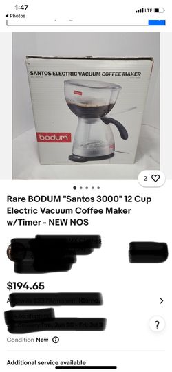 Electric vacuum coffee maker