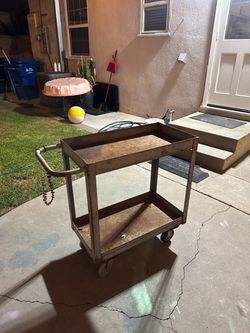 Metal service cart