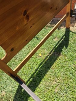 Queen size bed frame maple wood