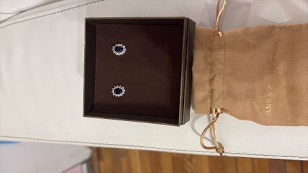 Anna Zuckerman sapphire earrings never worn