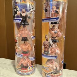 Lot of 2 WWE Thumbpers 4-Packs Collectors sets  (See Description)