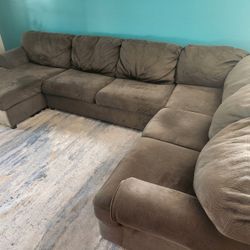 Sectional Couch - 90" Right Side X 134" Middle X 60" Chaise