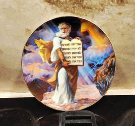 Moses and the Ten Commandments Plate