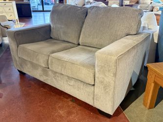 ASHLEY Boxy Neutral Grey Loveseat