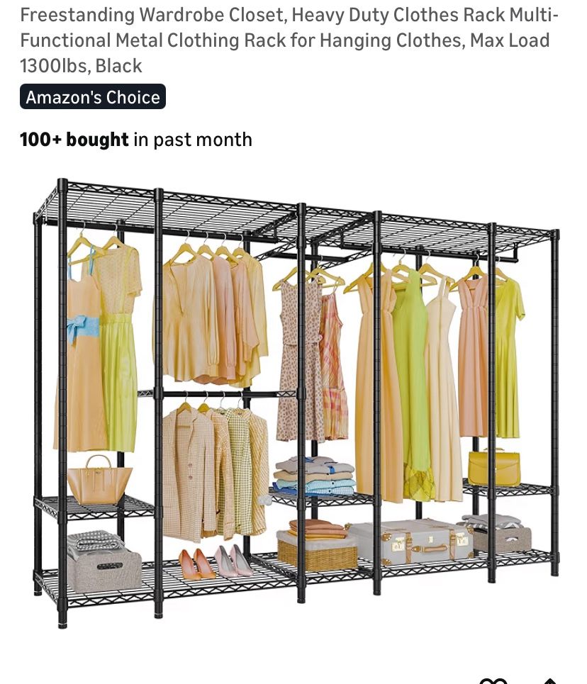 Portable Closet Wardrobe Clothes Rack