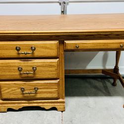 Wood School Work Desk 46”x 18”x 30 1/2”tall  