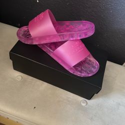Coach Pink Jelly Sandals 