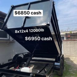 Dump Trailer 8x12x4 12000lb $6850 Cash Only 