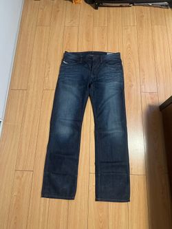 Diesel Jeans Mens 33x32 Blue Larkee Regular Straight