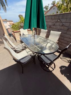 Patio outdoor dinner table