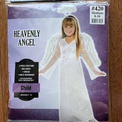 Heavenly Angel Child Halloween Costume  Girls Size Medium 8-10