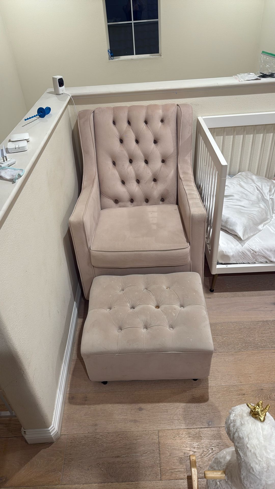 Glider Nursery Rocking Chair And Ottoman