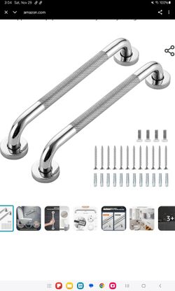 2 Pcs 16 Inch Handicap Grab Bars For Bathroom (43)