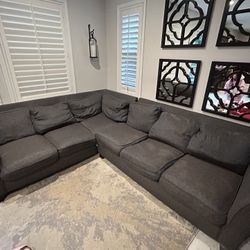 Gray Sectional Sofa 117” x 93”