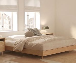 Brand New Article Basi King Bed Frame (White Oak)