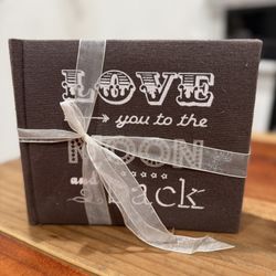 “Love You to the Moon and Back" themed decorative photo album