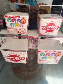 Squeeezy Yum Yums Fortune Cookie Squishy Toy – Lot of 4