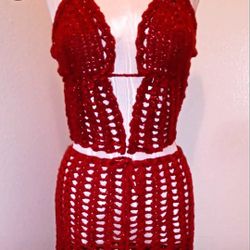 Burgundy Bathing Swim Suit Cover Up. One Size Fit All