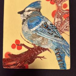 Paint On Wood / Birds / Set Of Two 