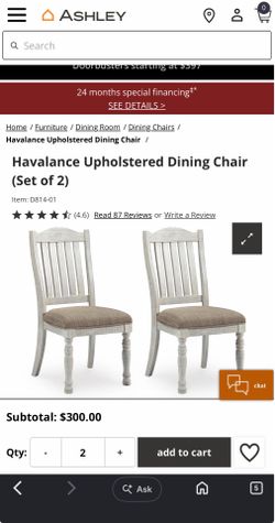 ASHLEY FURNITURE Havalance Upholstered Dining Chairs!