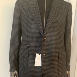 New Robert Graham Wool Designer Jacket 