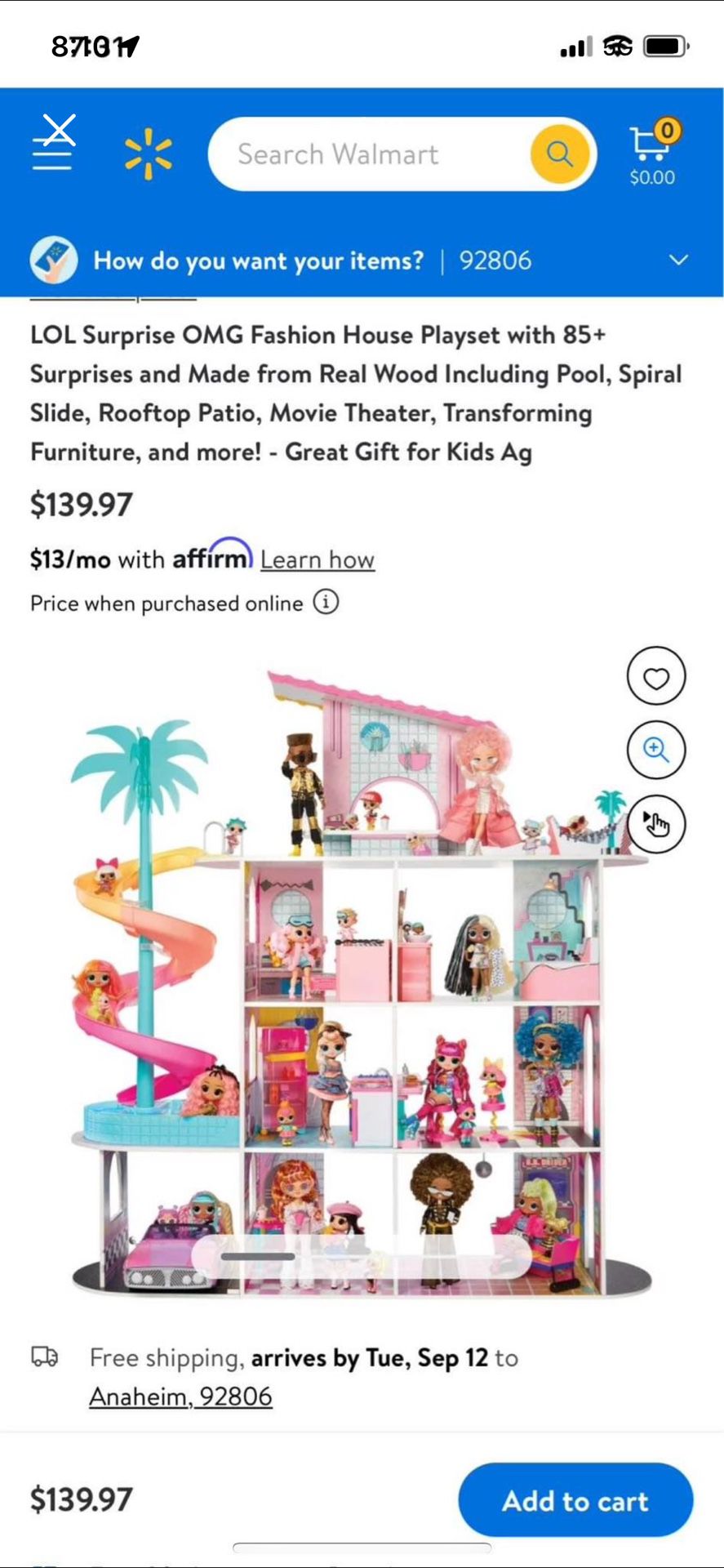 LOL Surprise OMG Fashion House Playset with 85+ Surprises and Made from Real Wood Including Pool, Sp