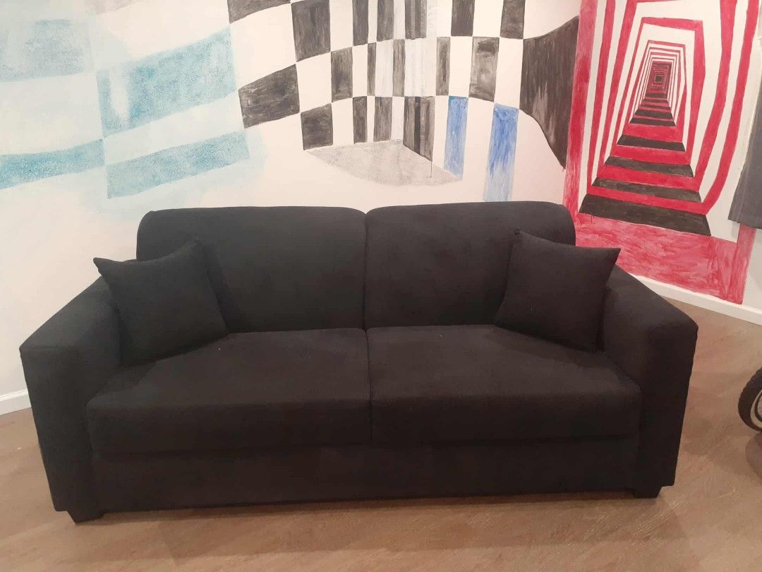 Large Black Sofa Couch