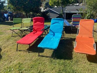 Chairs and camping sleeping bags