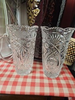 Cristal flower vase(Made in French)