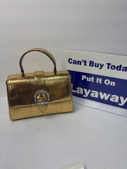 Jimmy Choo Gold Metallic Lizard Bag