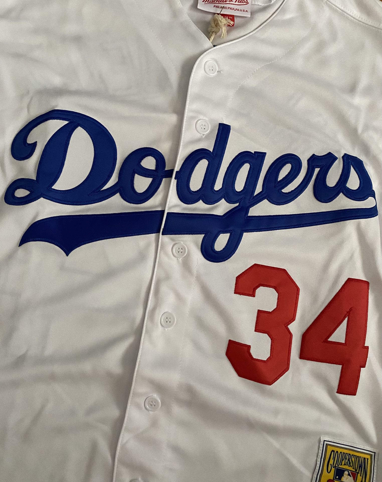 White Fernando Valenzuela Los Angeles Dodgers Jerseys Cooperstown