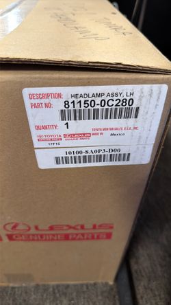 2024 Toyota Sequoia Left Headlamp