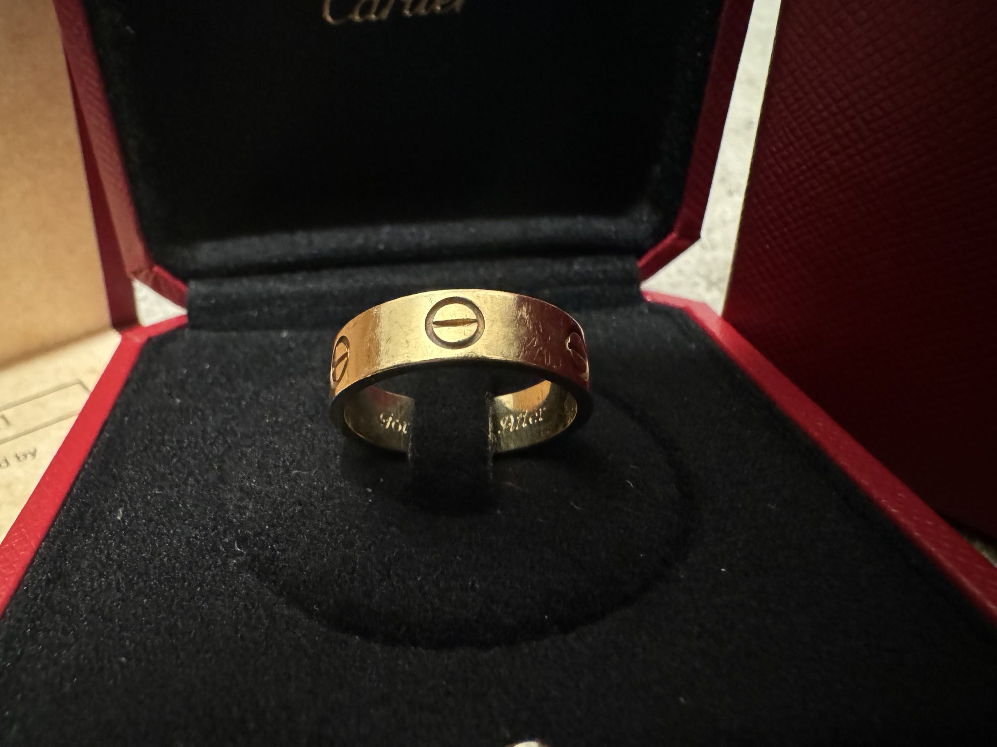 Cartier Love Ring With Certificate And Box