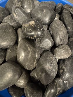 Stones Polished Black Very Beautiful For Gardening