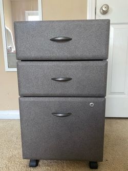 Gray 3-Drawer Rolling Storage Cabinet
