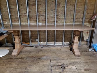 Used EXTRA LARGE & HEAVY Dining Table. Solid wood.