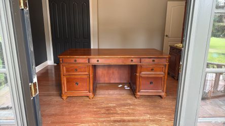 Executive desk and credenza