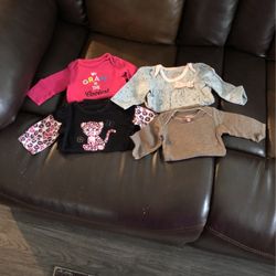 Newborn Infant Girls Tops