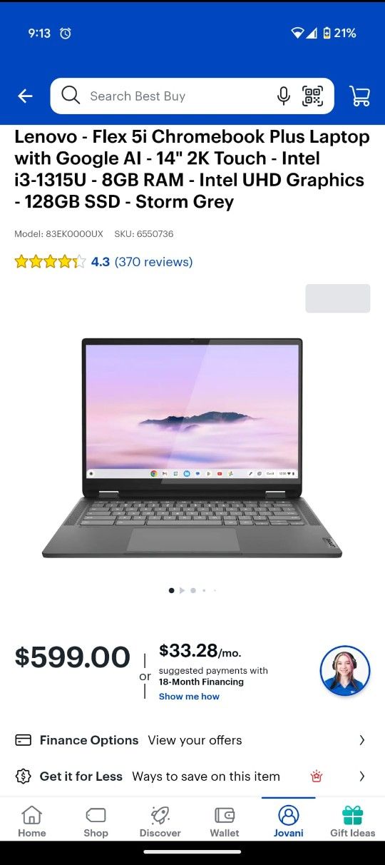 Lenovo Chromebook Plus 14 Inch