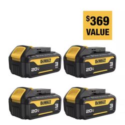 DEWALT 20-Volt 3.0 Ah MAX Lithium-Ion Premium Battery Pack (4-Pack)