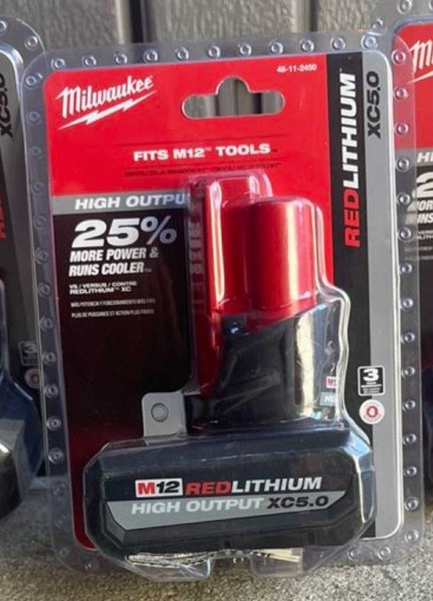 Milwaukee New 5ah Battery High Output M12