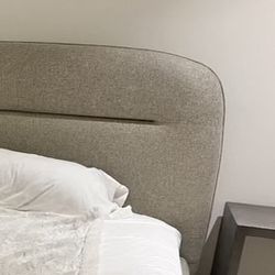 Grey Modern Upholstered Queen Bed Four Hands: Needs To Go By Sunday