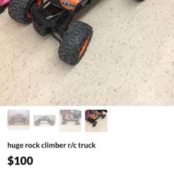 Orange/silver r/c truck