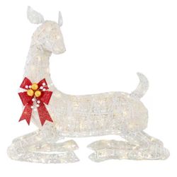 Home Accents Holiday 3 ft. Polar Wishes LED Lying Deer Holiday Yard Decoration Y36