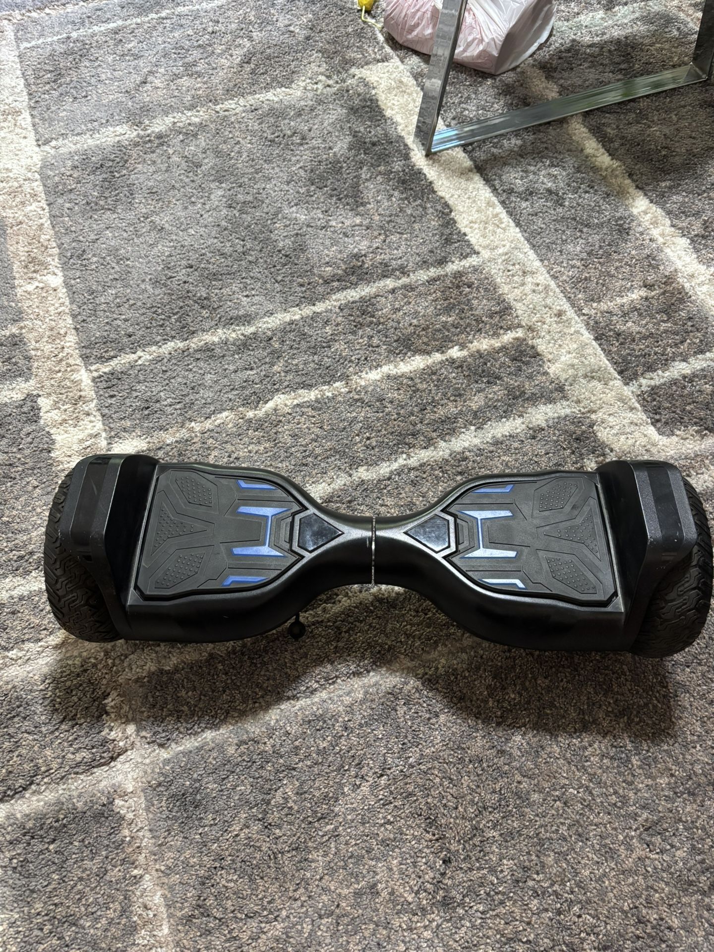 Swagtron Warrior T580 Hoverboard 220 Lbs Black Music-Synced Bluetooth LED Lights 7.5 Mph LiFePo Battery UL-Compliant