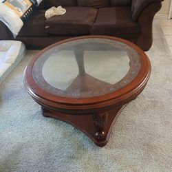 Glass And Wood Coffee Table