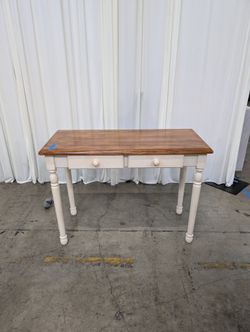 Two Drawer Two Tone Console Table