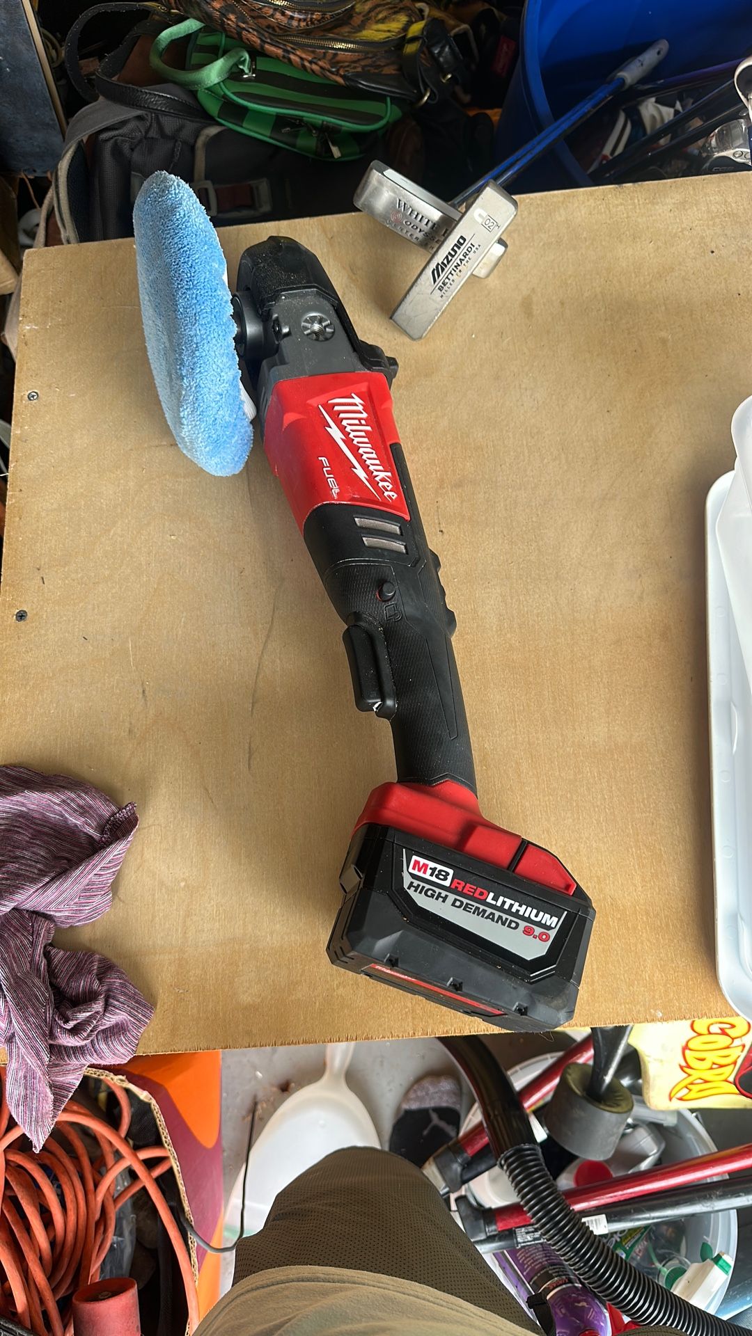 M18 FUEL 18V Lithium-Ion Brushless Cordless 7 in. Variable Speed Polisher 9.0 Battery 